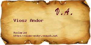 Viosz Andor névjegykártya