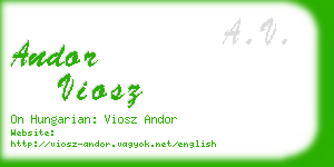 andor viosz business card